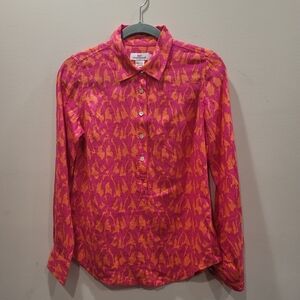 NWT Vineyard Vines Parrot Print Long Sleeve Popover - Sz 2